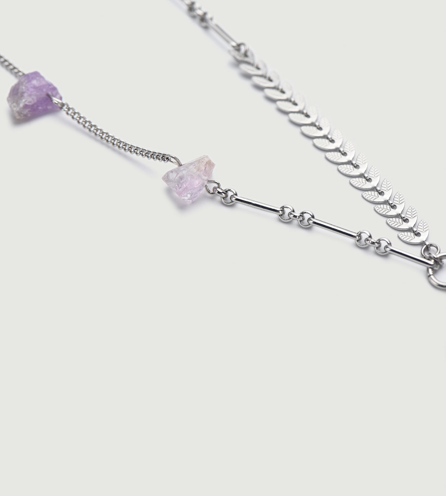 Purple Glacier Clavicle Necklace