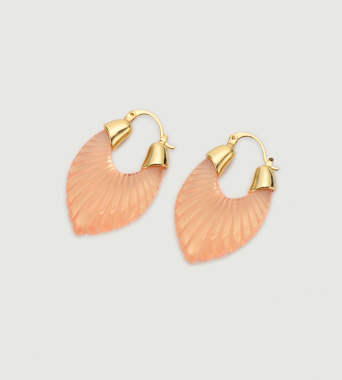 U-Shape Stripe Texture Resin Earrings