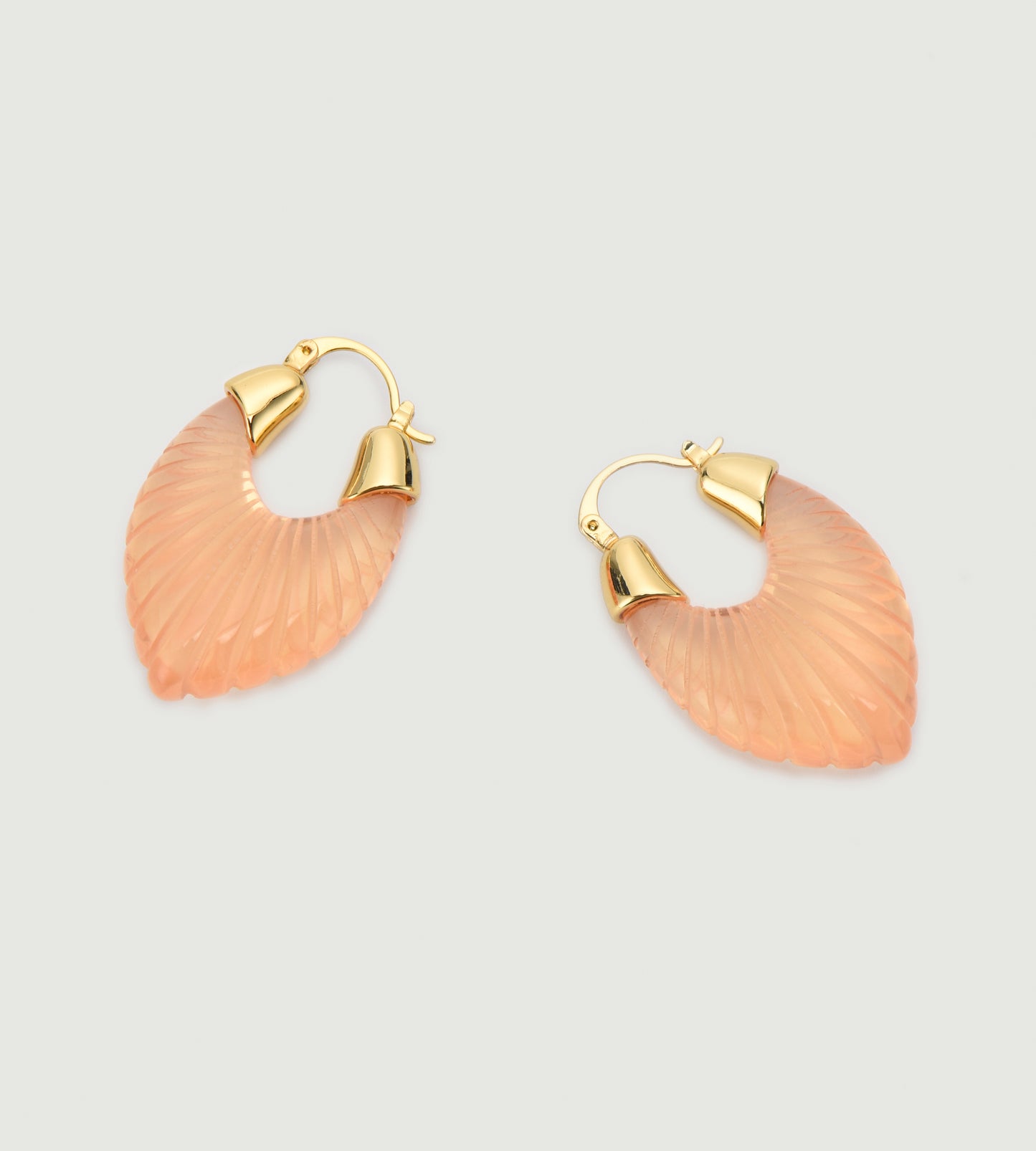 U-Shape Stripe Texture Resin Earrings