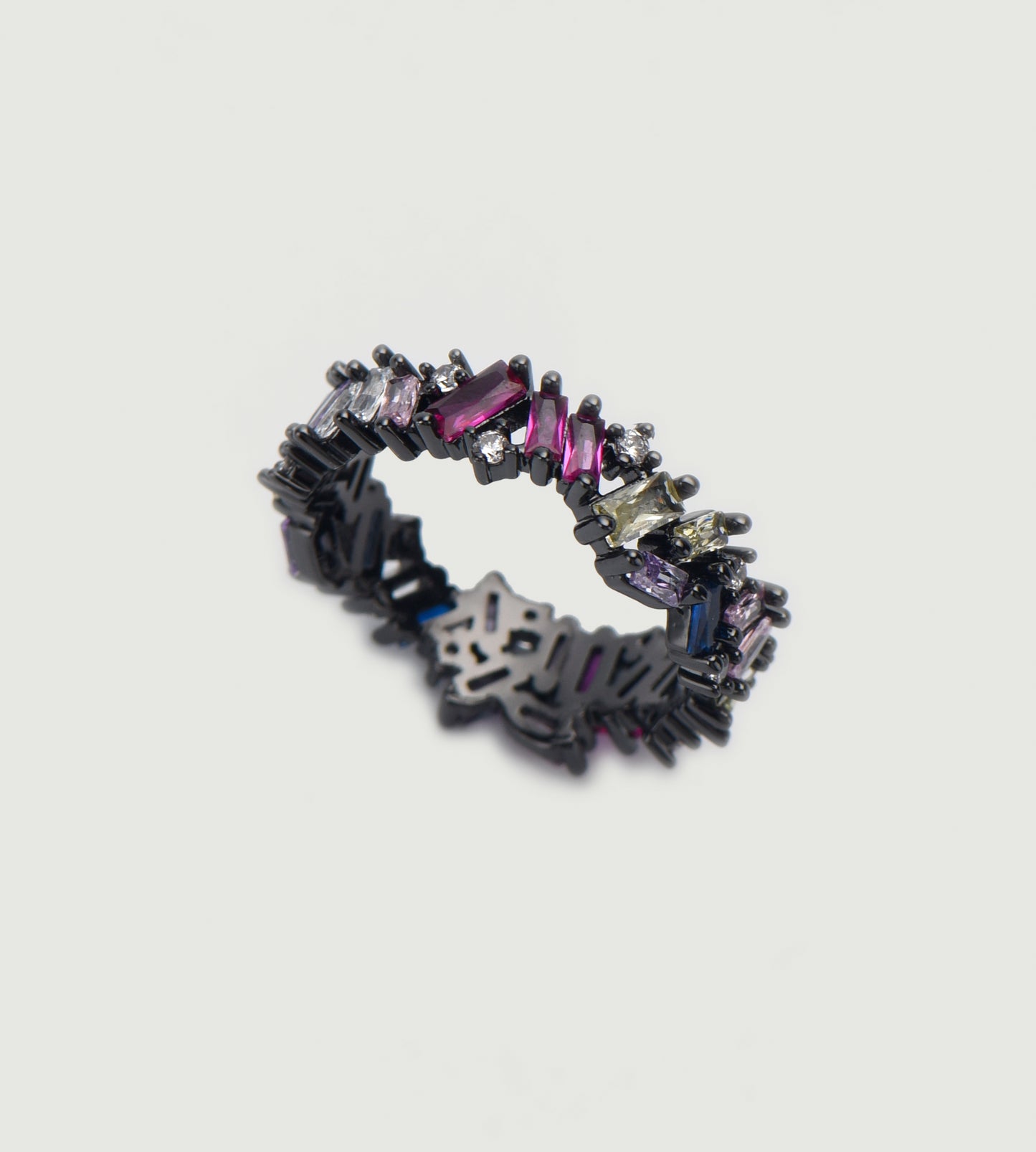 Carbon-Crystal Rainbow Ring