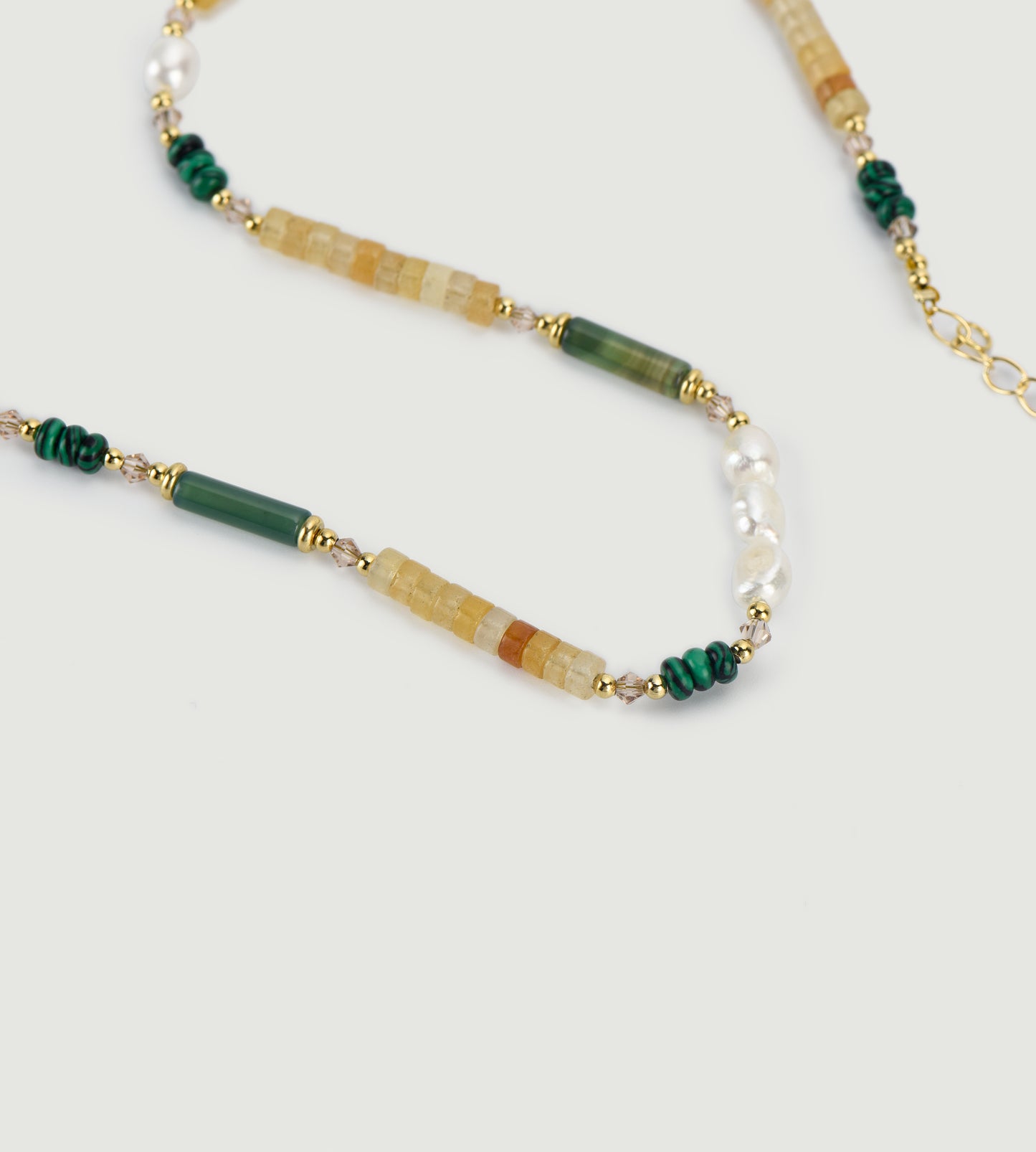 Natural Stone-Pearl Beaded Necklace