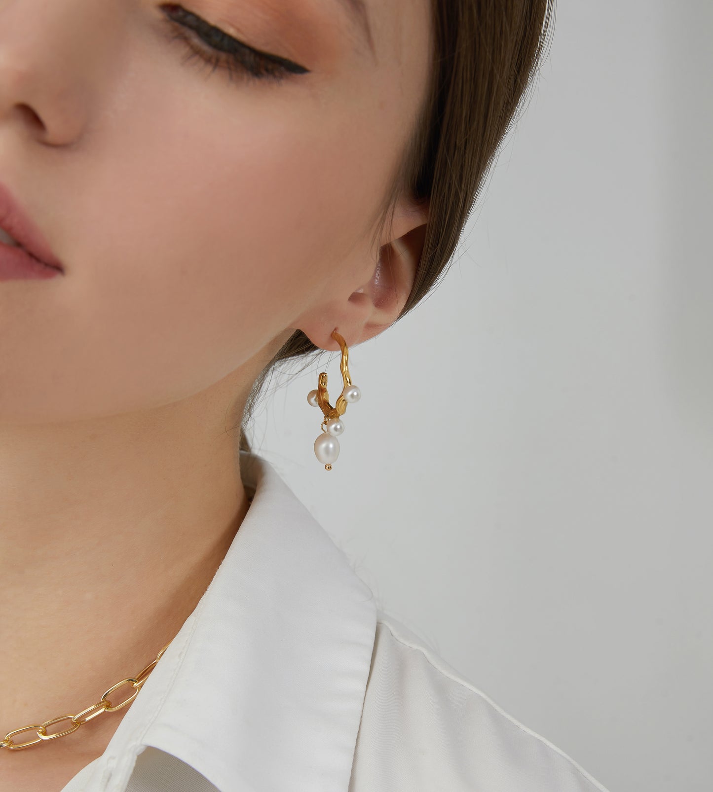 Natural Pearl Branch Earring